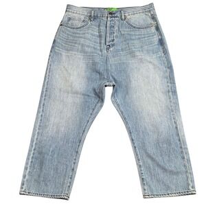 Free‎ People X Sandrine Rose Jeans Womens 30 Blue Straight Leg Button Fly Baggy